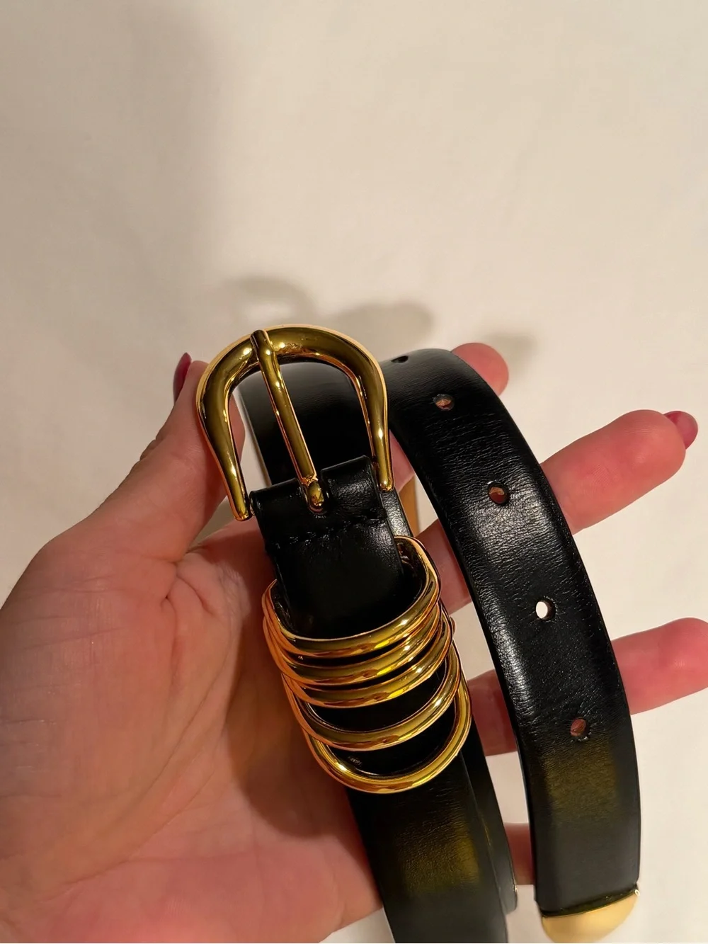 Dehanche Hollyhock Belt Black/Gold Size M excellent condition